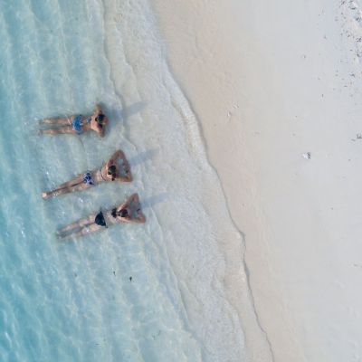 Dip in the Caribbean sea